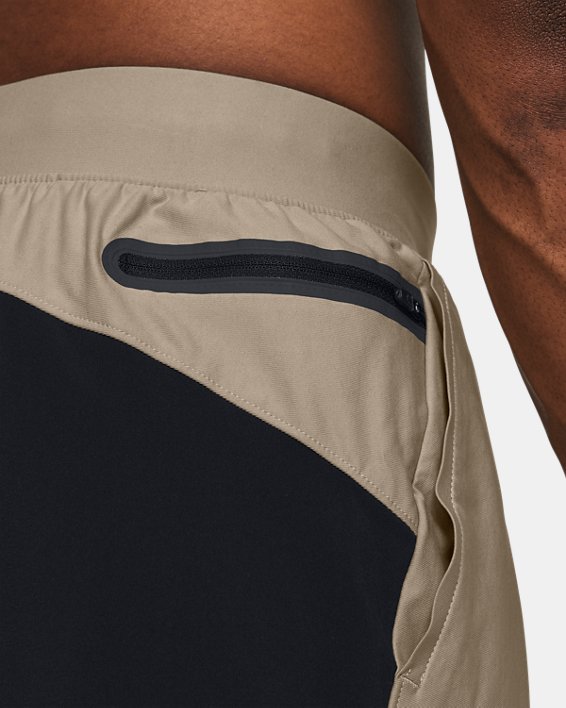 Men's UA Vanish Elite Hybrid Shorts in Brown image number 3